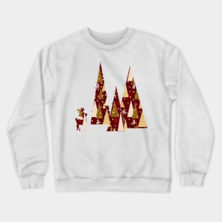 Reindeer in the forest at Christmas 2 Crewneck Sweatshirt